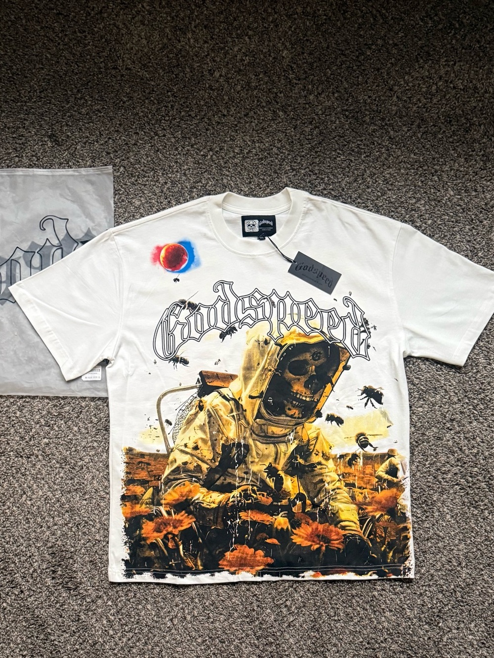 White Godspeed Graphic Short-Sleeve Tee